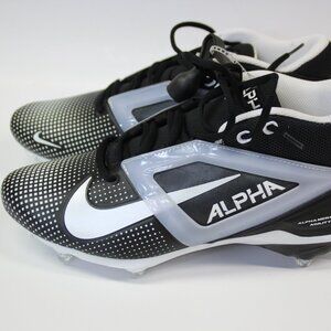Nike Men’s 11.5 Alpha Menace 4 Pro Football Cleats Black/Silver Athlete NEW